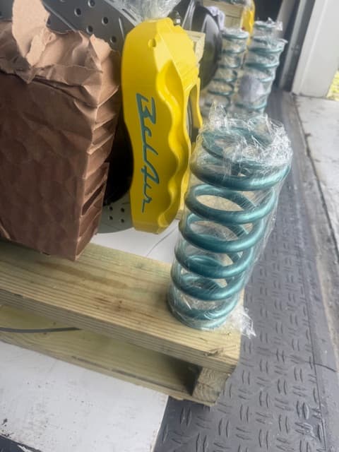 BelAir Calipers + Teal Coilovers